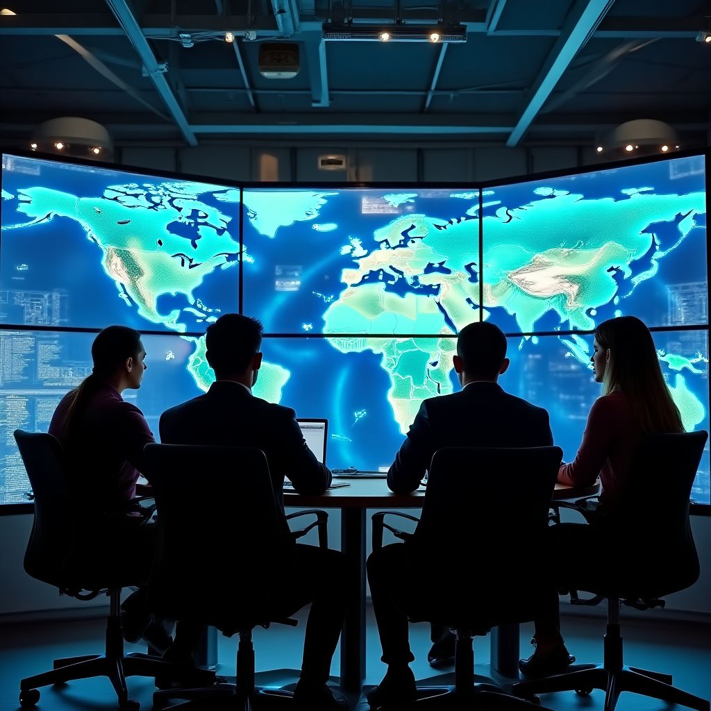 Analistas estudiando el mercado petrolero boliviano